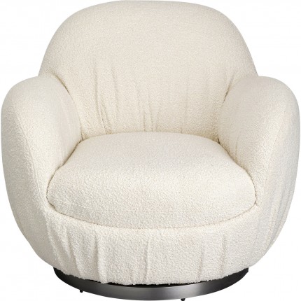 Draaifauteuil Nube Boucle creme Kare Design