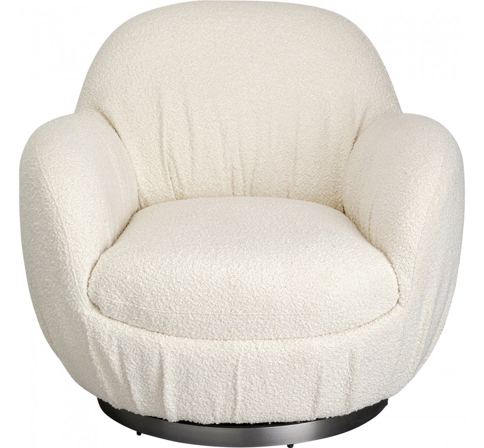 Draaifauteuil Nube Boucle creme Kare Design