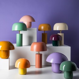 Lampe champignon rétro en acier vert sage - Mushroom - Kare Design