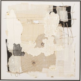 Abstract beige textured square - Arty Collage - Kare Design