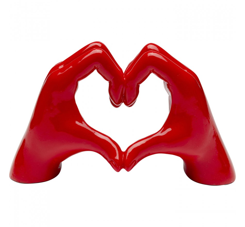 Woonaccessoires handen hart rood 20cm Kare Design