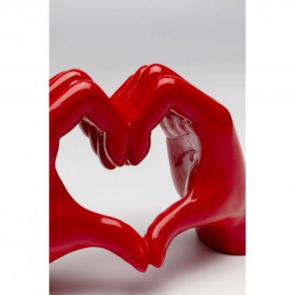 Deco hands heart red 20cm Kare Design