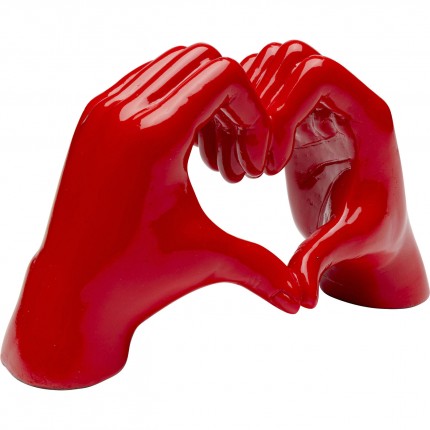 Deco hands heart red 20cm Kare Design