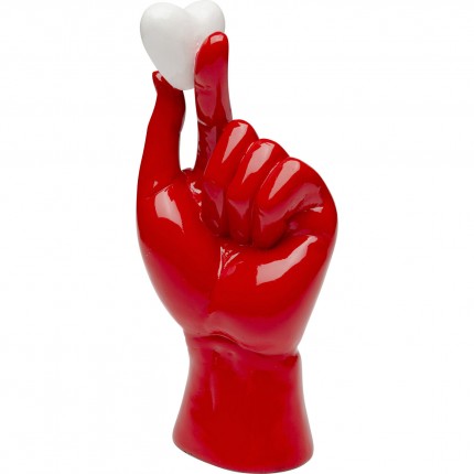 Woonaccessoires rood hand wit hart Kare Design