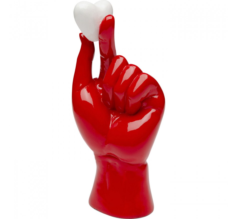Deco red hand white heart Kare Design