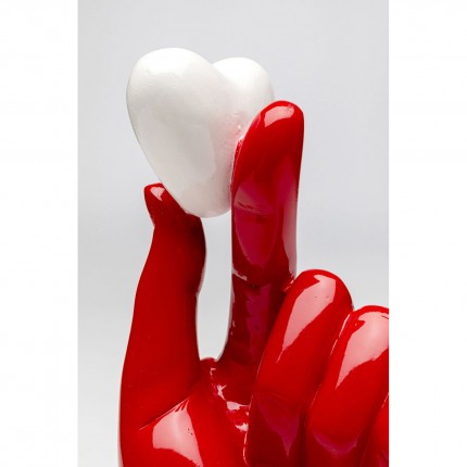 Woonaccessoires rood hand wit hart Kare Design
