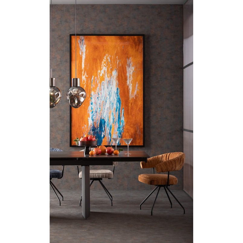 Stoel met oranje draaibare armleuningen - Arabella - Kare Design
