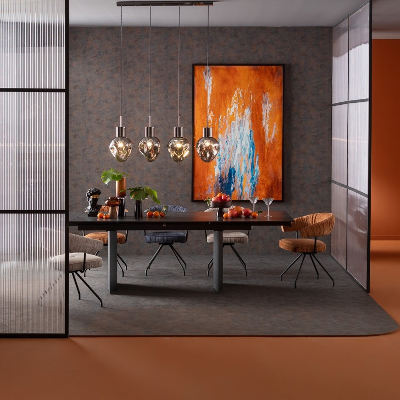 Silver suspension lamp in glass - Supernova - Kare Design