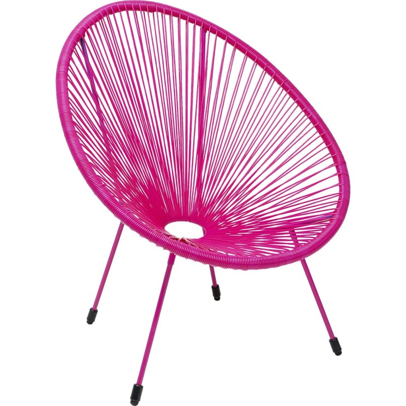 Roze tuinstoel en bijzettafel - Acapulco - Kare Design