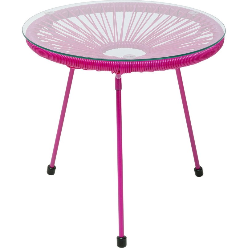 Roze tuinstoel en bijzettafel - Acapulco - Kare Design