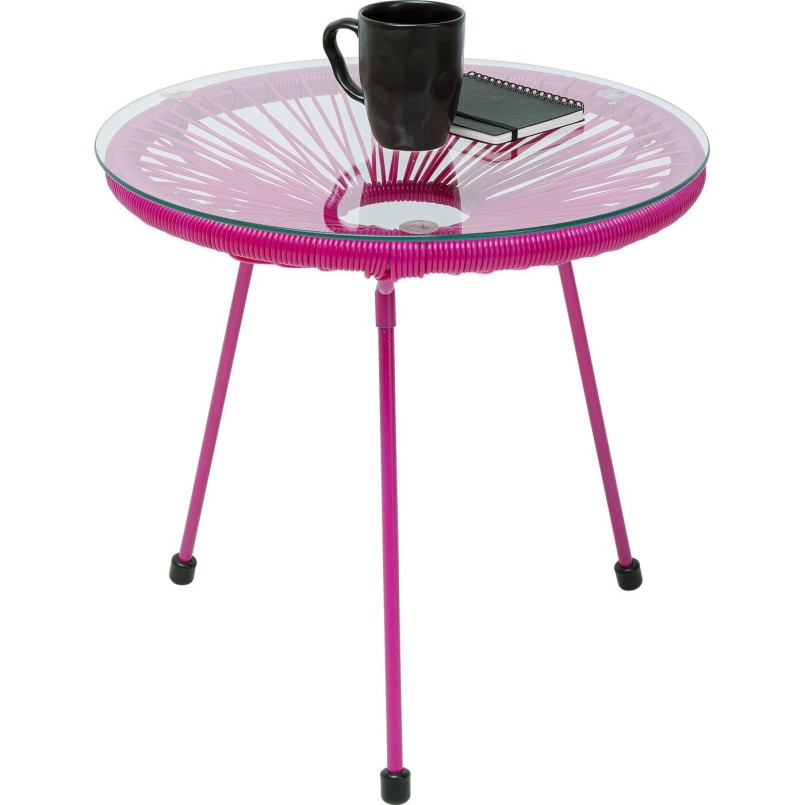 Roze tuinstoel en bijzettafel - Acapulco - Kare Design