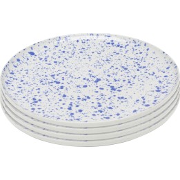 Assiettes en grès blanc tacheté de bleu - Partito Sprinkles -  Kare Design
