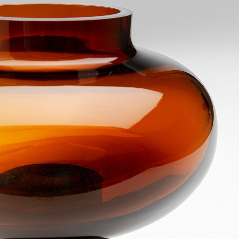 Vase marron en verre et bois - Earthy - Kare Design