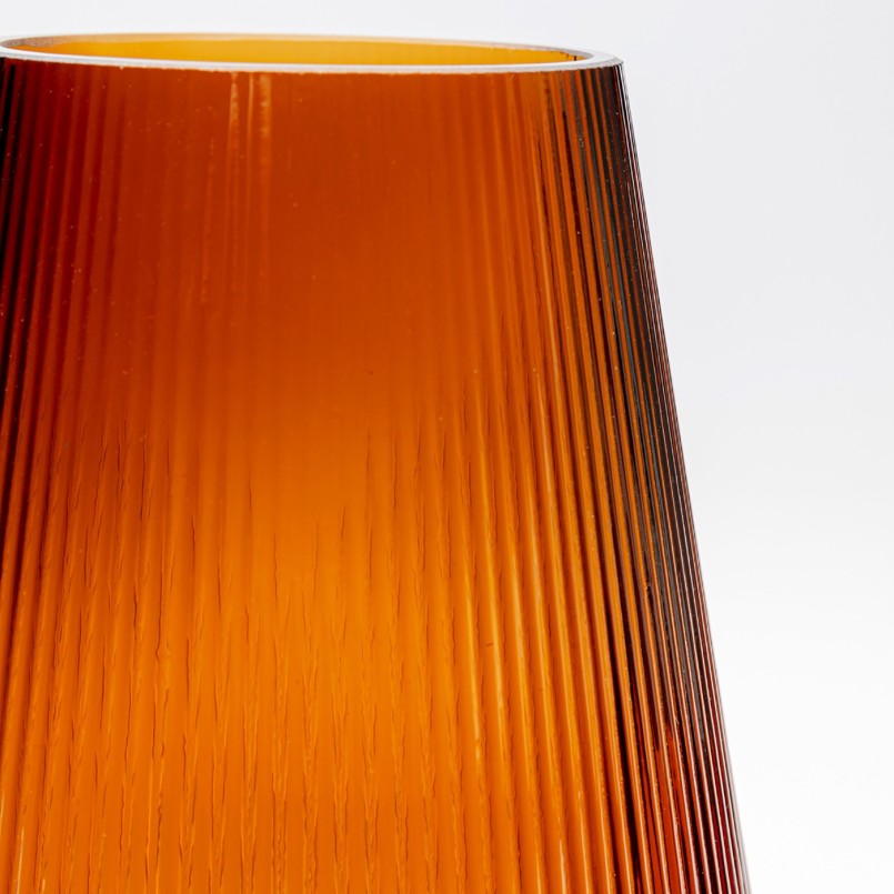 Glazen vaas met bruine structuur - Earthy - Kare Design