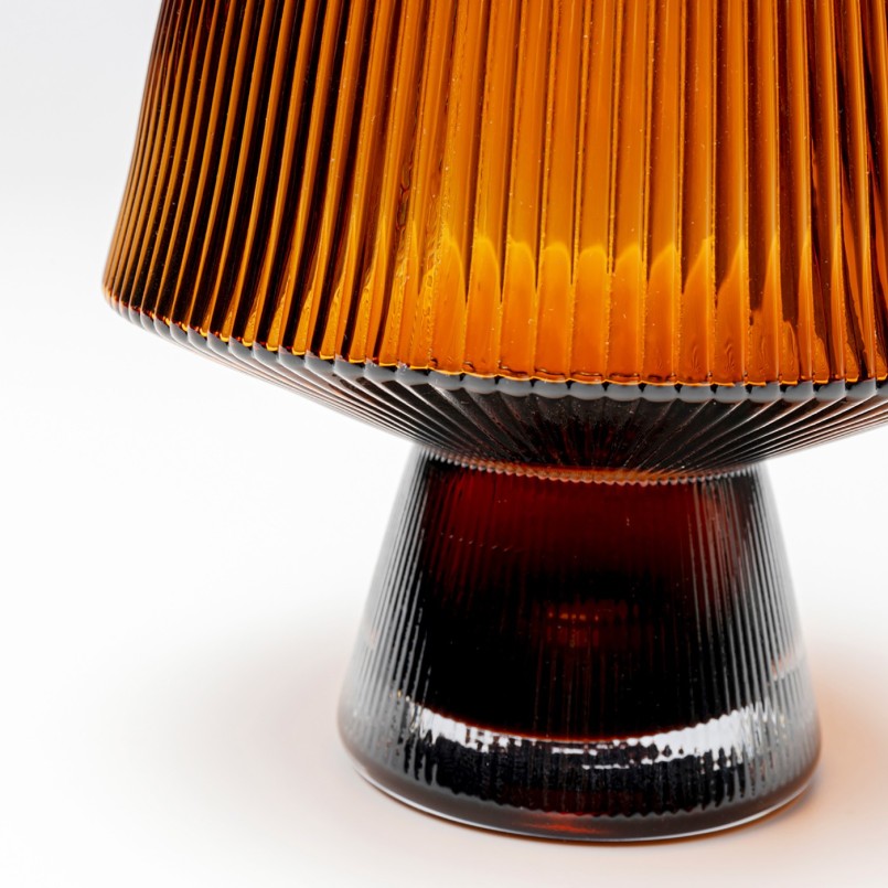 Glazen vaas met bruine structuur - Earthy - Kare Design
