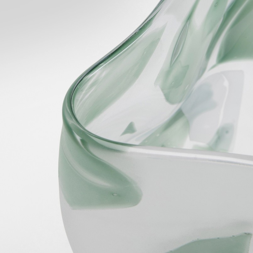 Vase en verre vert et blanc - Galicia - Kare Design