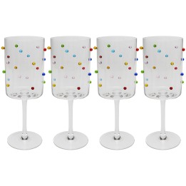 Multicolored 3D wine glasses - Party Dots - Kare Design