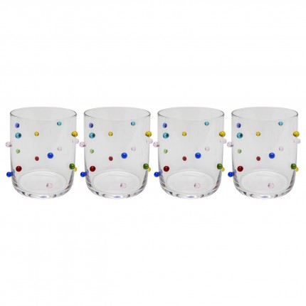 Waterglazen Party Dots (4/set) Kare Design
