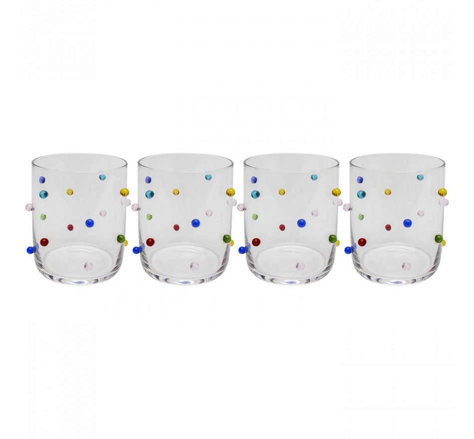 Waterglazen Party Dots (4/set) Kare Design
