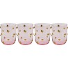 Verres à eau roses cœurs dorés - Party Hearts - Kare Design
