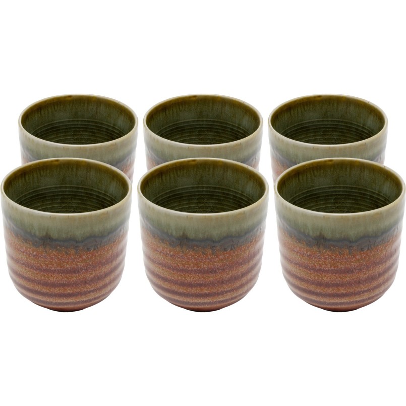 Red and green earthenware cups - Ari - Kare Design