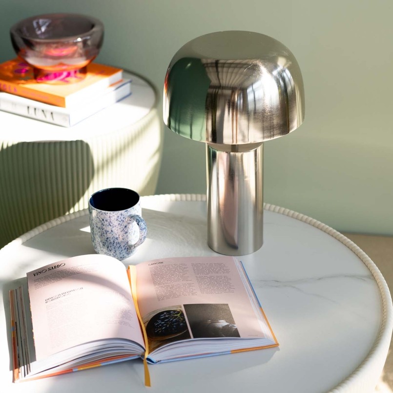 Lampe de table rétro chromée- Loungy - Kare Design