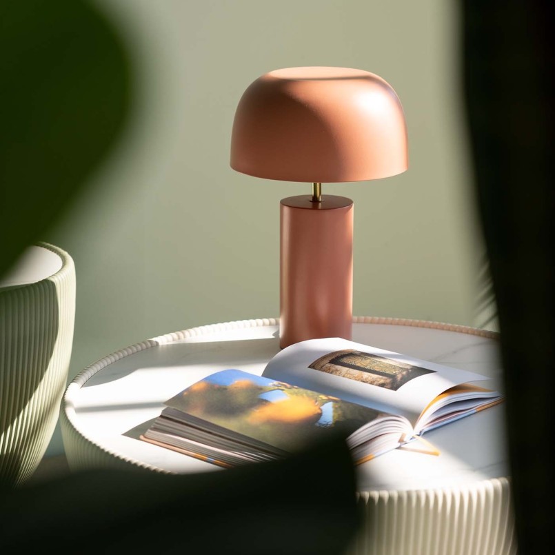 Lampe de table rétro rose - Loungy - Kare Design