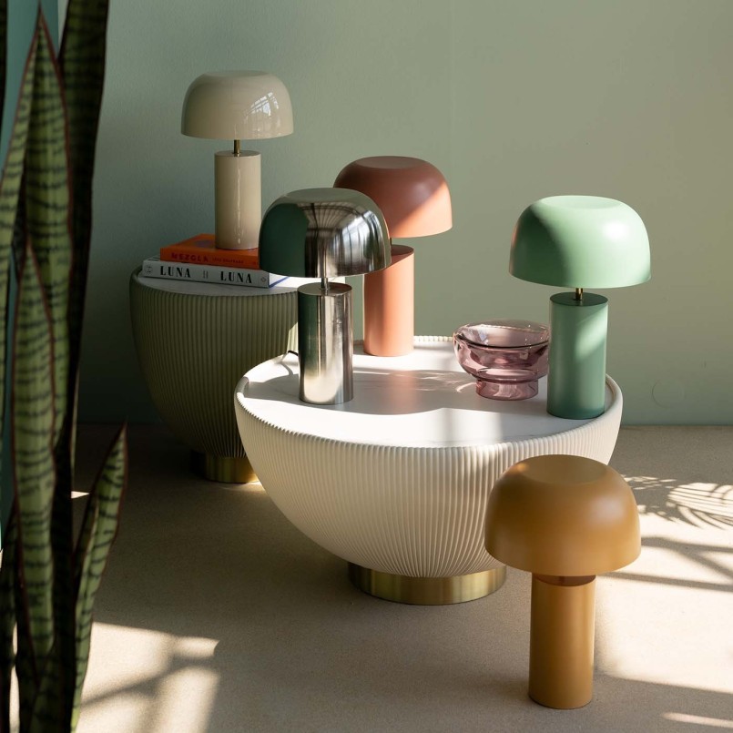 Retro beige tafellamp - Loungy - Kare Design