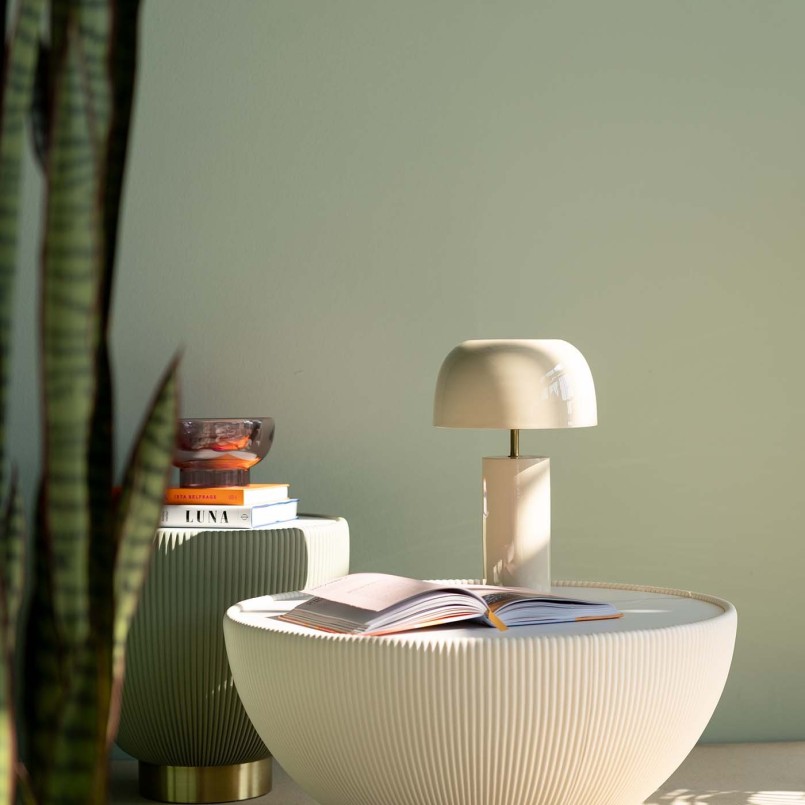 Retro beige tafellamp - Loungy - Kare Design