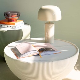 Lampe de table rétro beige - Loungy - Kare Design