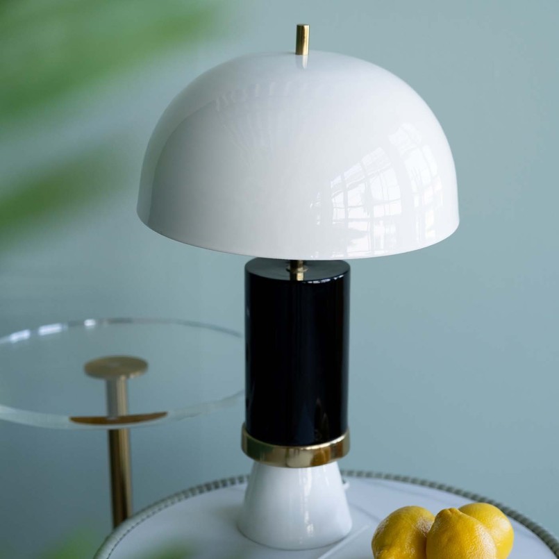 Retro zwart-witte stalen lamp - Josy - Kare Design
