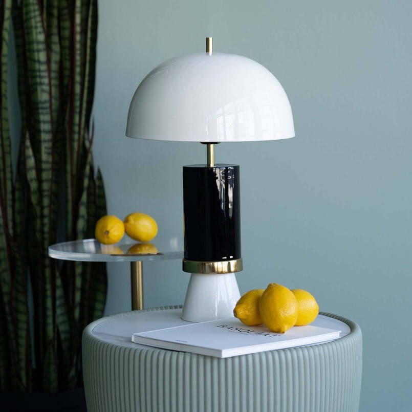 Retro zwart-witte stalen lamp - Josy - Kare Design