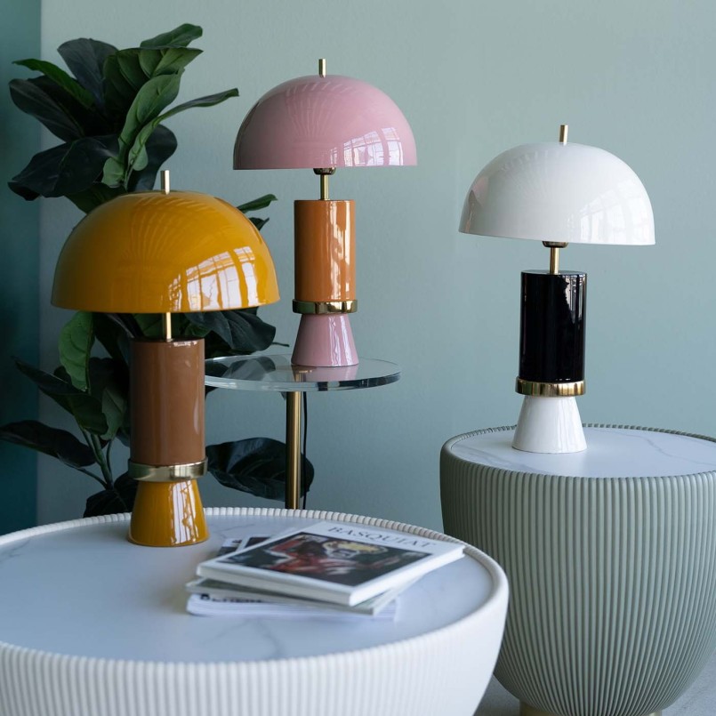 Retro zwart-witte stalen lamp - Josy - Kare Design