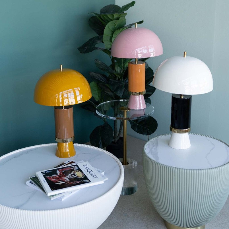 Retro zwart-witte stalen lamp - Josy - Kare Design