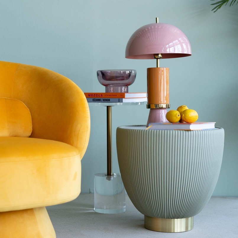 Retro roze en oranje lamp - Josy - Kare Design