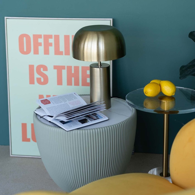 Retro gouden tafellamp - Loungey - Kare Design