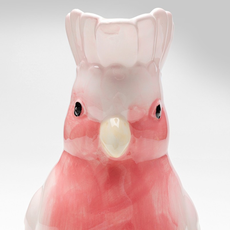 Carafe cacatoès blanc et rose en céramique - Kare Design