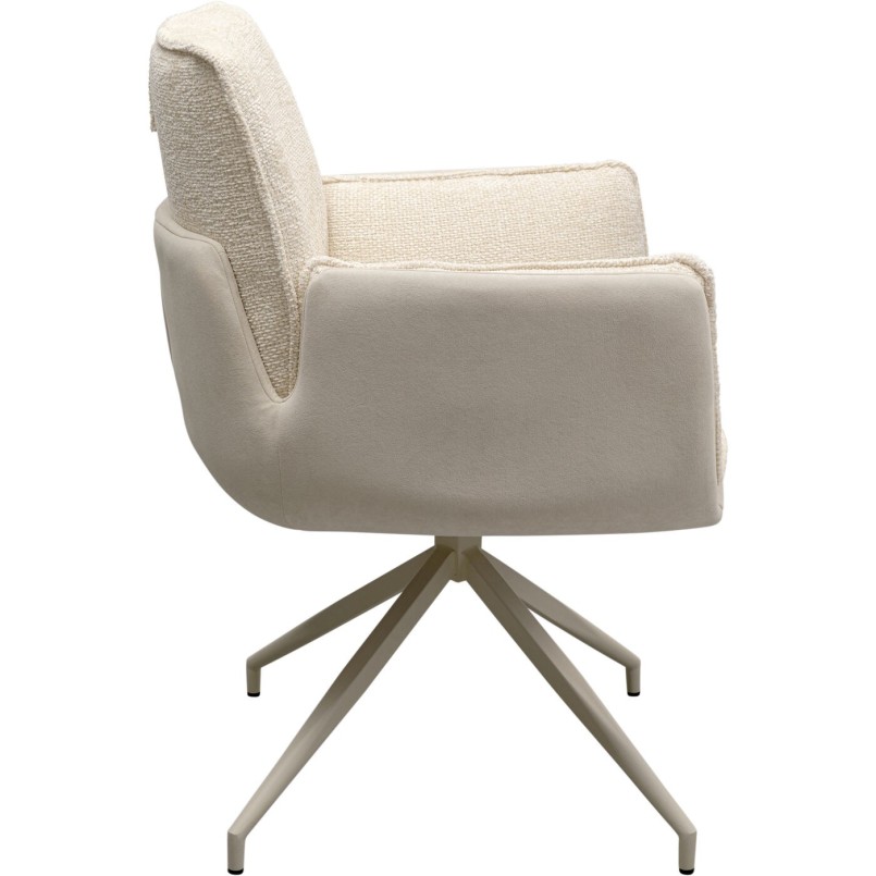 Chaise pivotante à acc. Hilla blanc