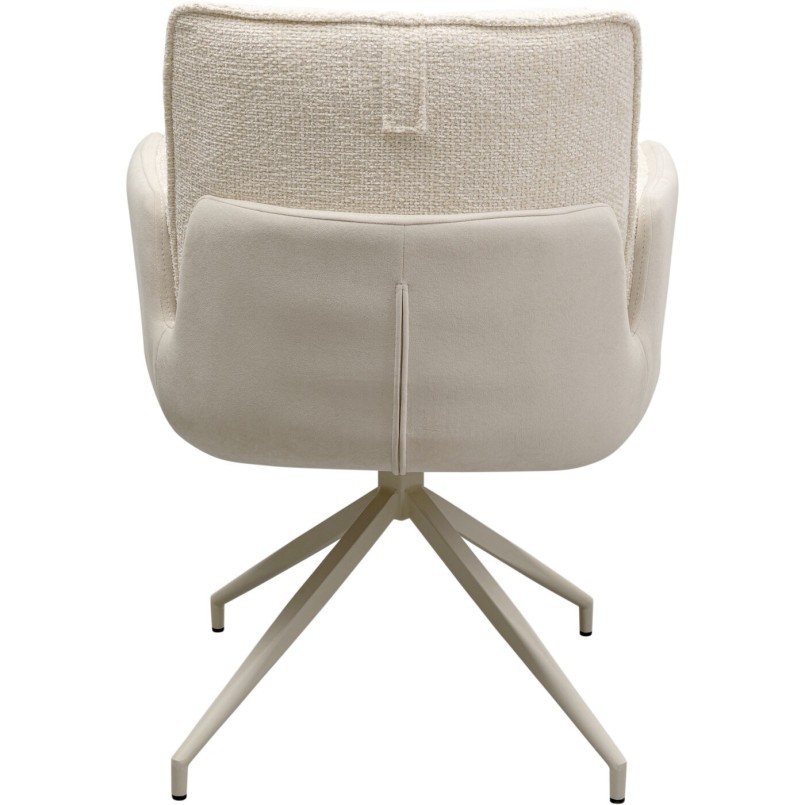 Chaise pivotante à acc. Hilla blanc