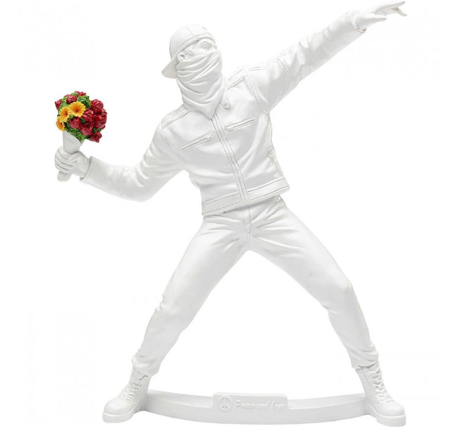 Déco street art blanche peace and love Kare Design