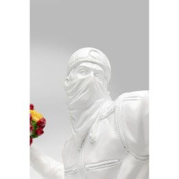 Figurine décorative Street Art Bouquet blanc 27cm