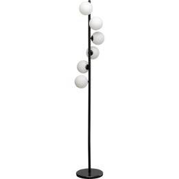 Lampadaire Scala Balls Milky noir 160cm