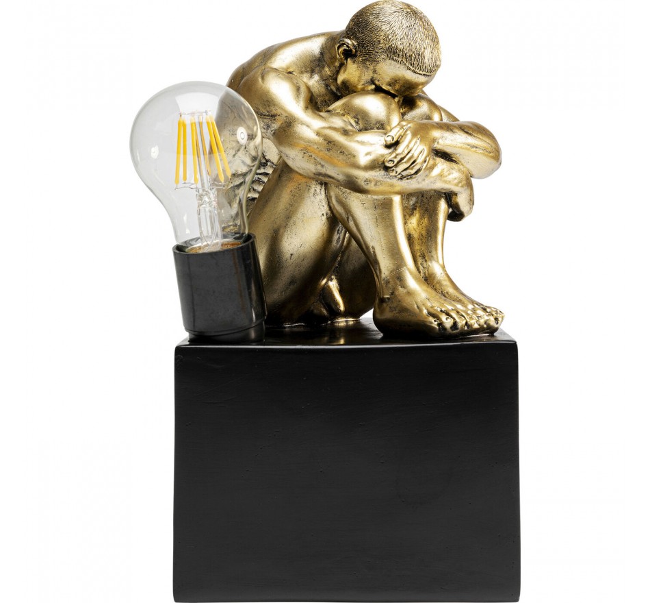 Tafellamp man opgekruld goud Kare Design