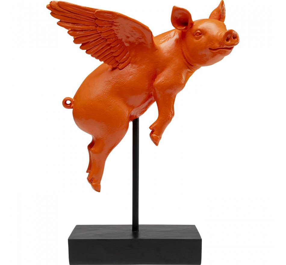 Woonaccessoires vliegend varken oranje Kare Design