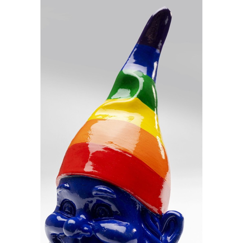 Figurine décorative Gnome Standing Rainbow bleu 21