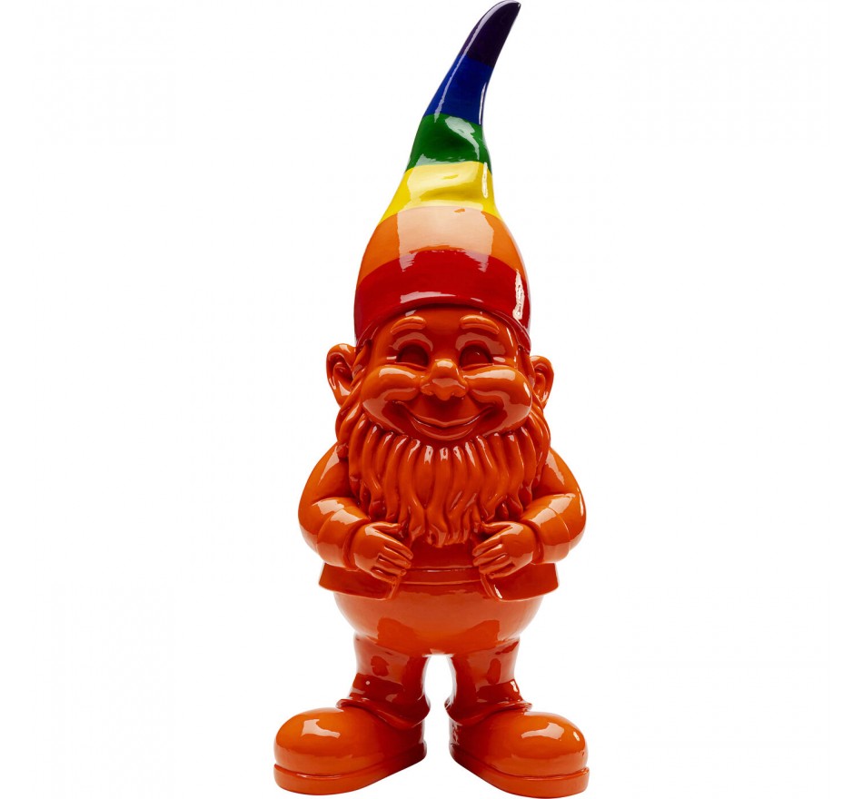 Deco gnome orange rainbow 46cm Kare Design