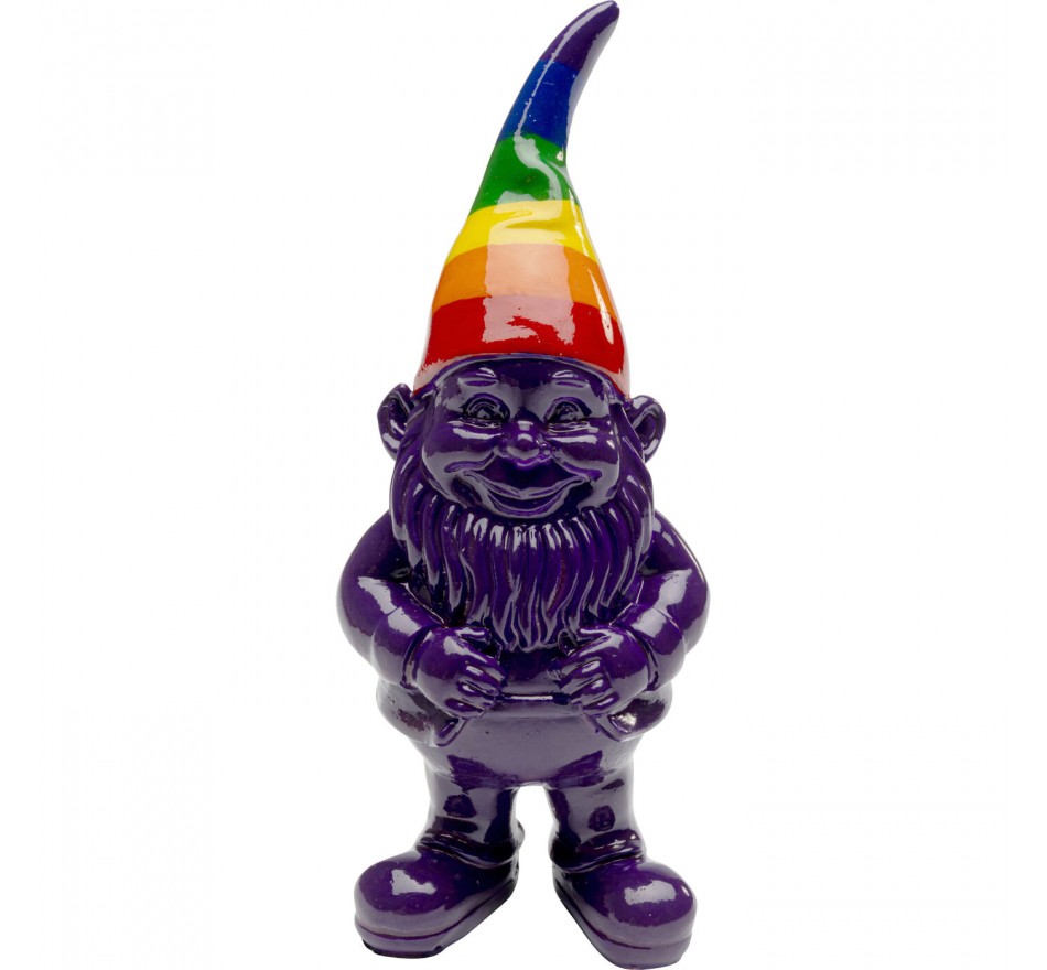 Deco gnome purple rainbow 11cm Kare Design