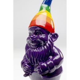 Figurine décorative Gnome Standing Rainbow violet