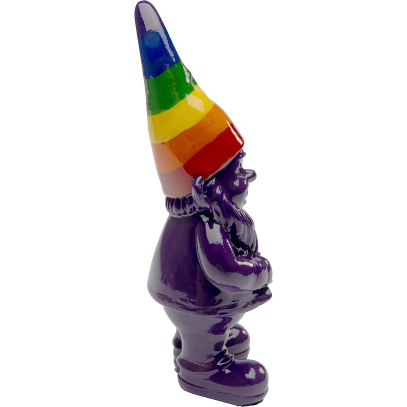 Figurine décorative Gnome Standing Rainbow violet