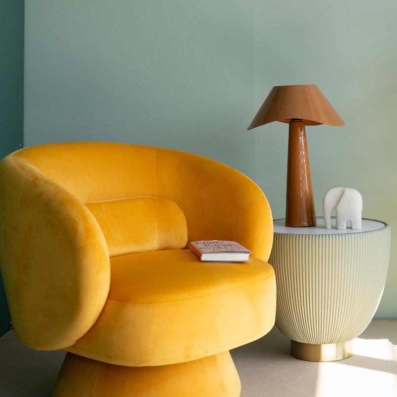Lampe rétro orange en acier - Cloudy Round - Kare Design